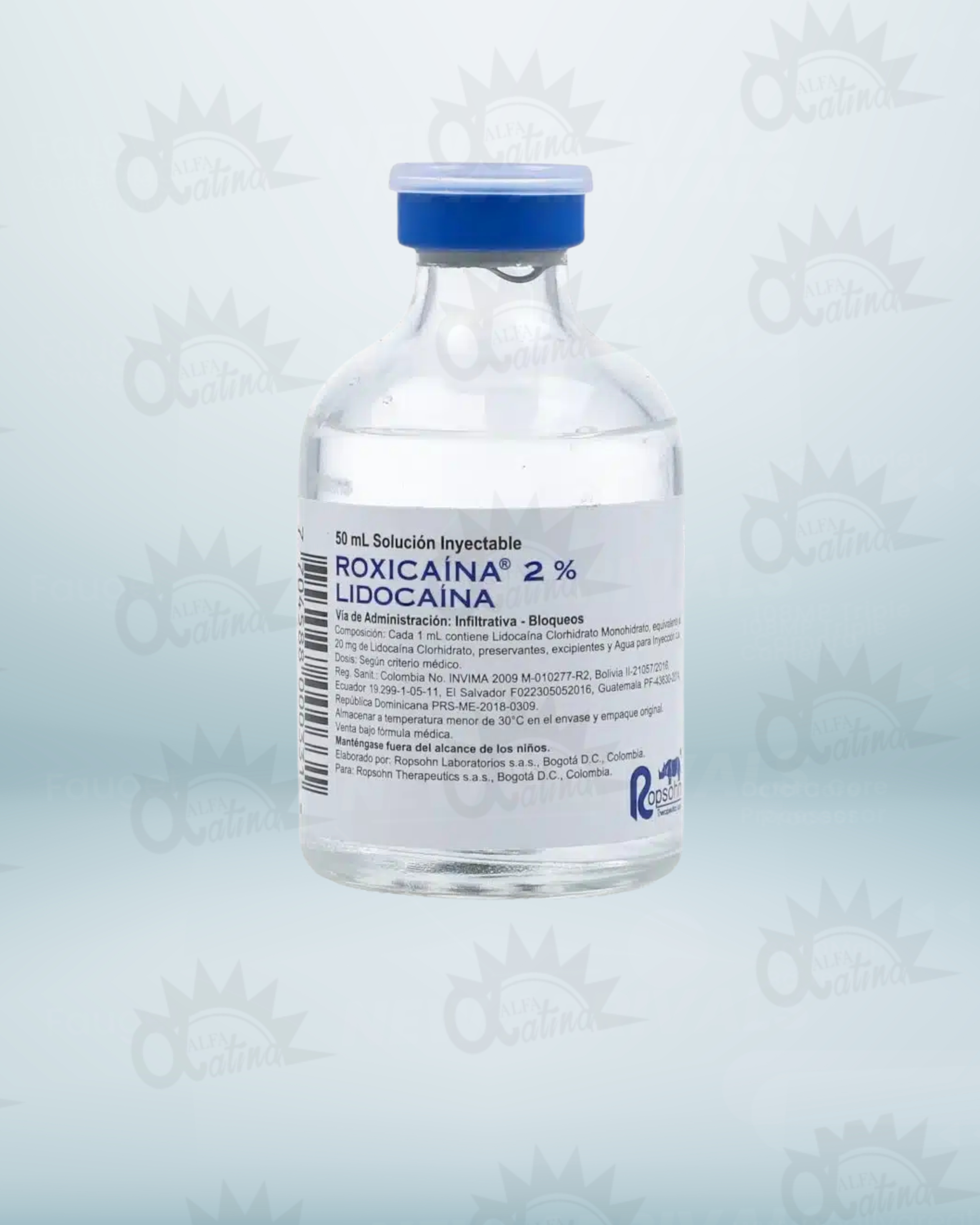ROXICAINA AL 2% SIN EPINEFRINA  AZUL